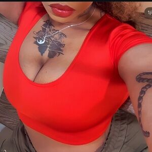 Women's Red Crop Top